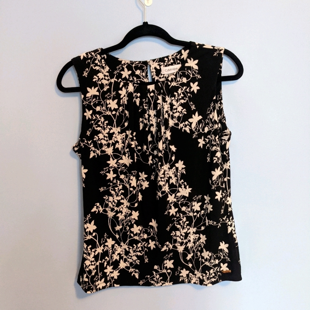 Calvin Klein Floral Sleeveless Blouse